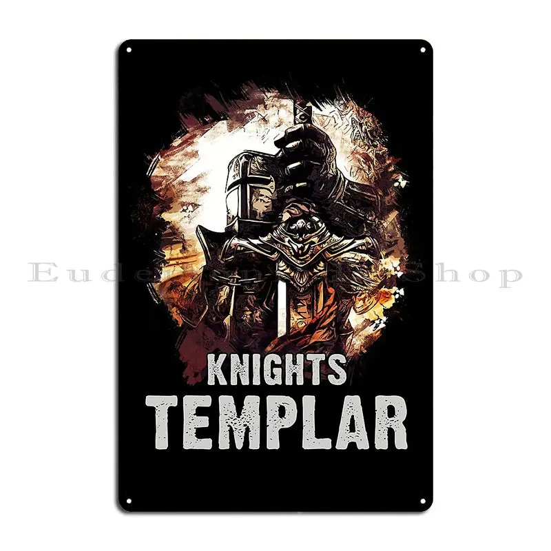 Knights Templar The Order Temple Of Solomon Metal Sign Plaques Wall Decor Design Garage Tin Sign Poster