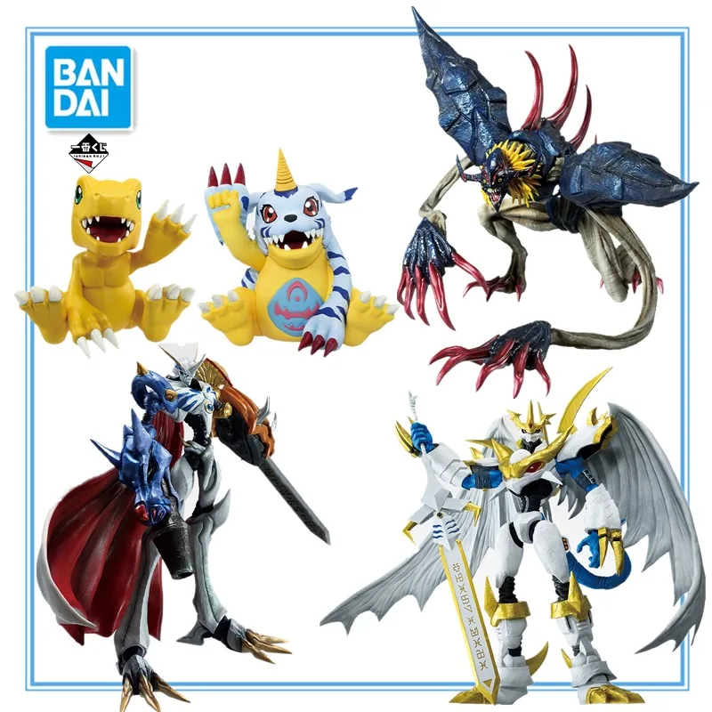 

In Stock Original BANDAI Ichiban Digimon Light and Dark Omegamon Agumon Gabumon Anime Character Model Collection Toys Gifts