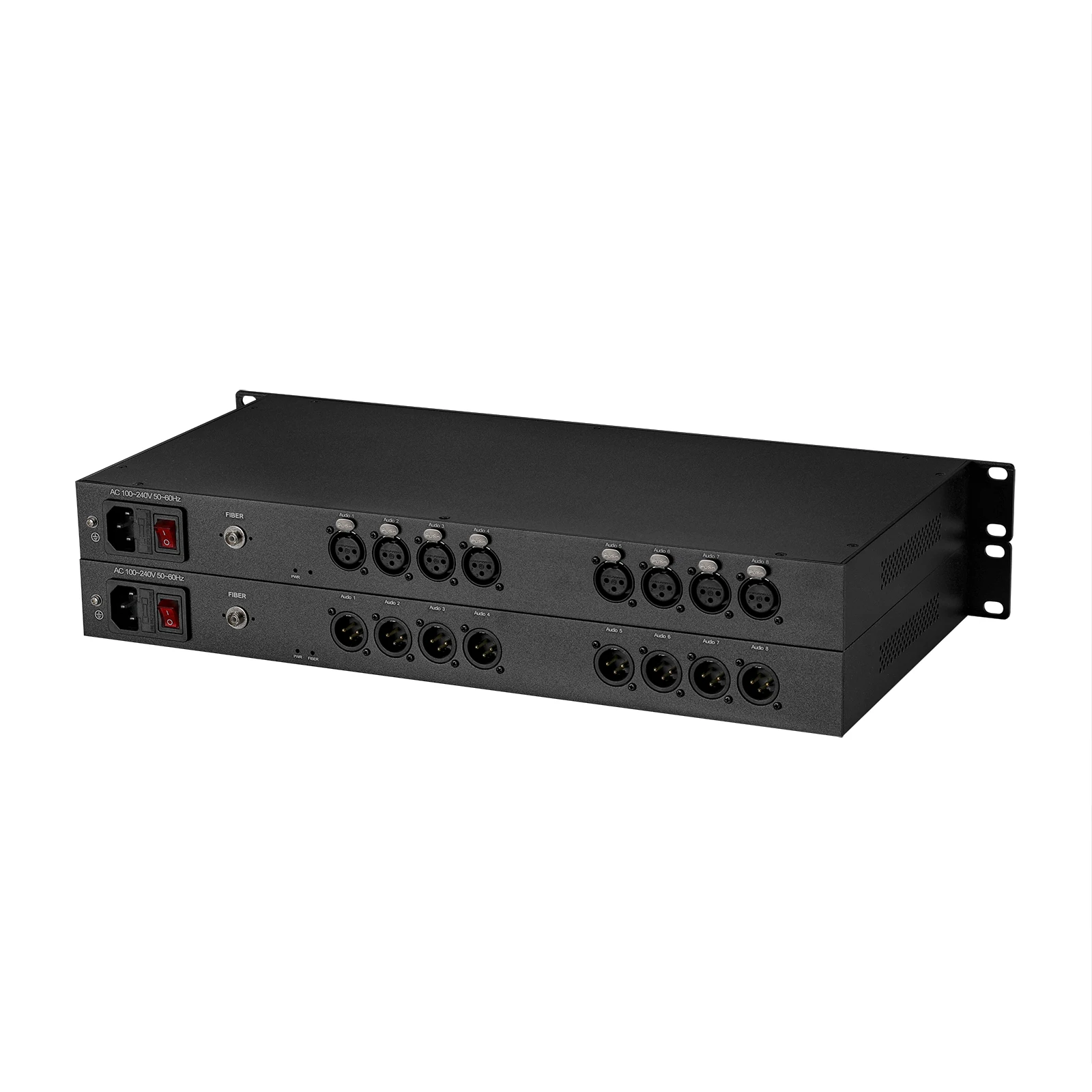 Ho-link 8 Channel XLR Audio To Fiber Extender Converter Balanced Audio Over Fiber Optical Transceiver