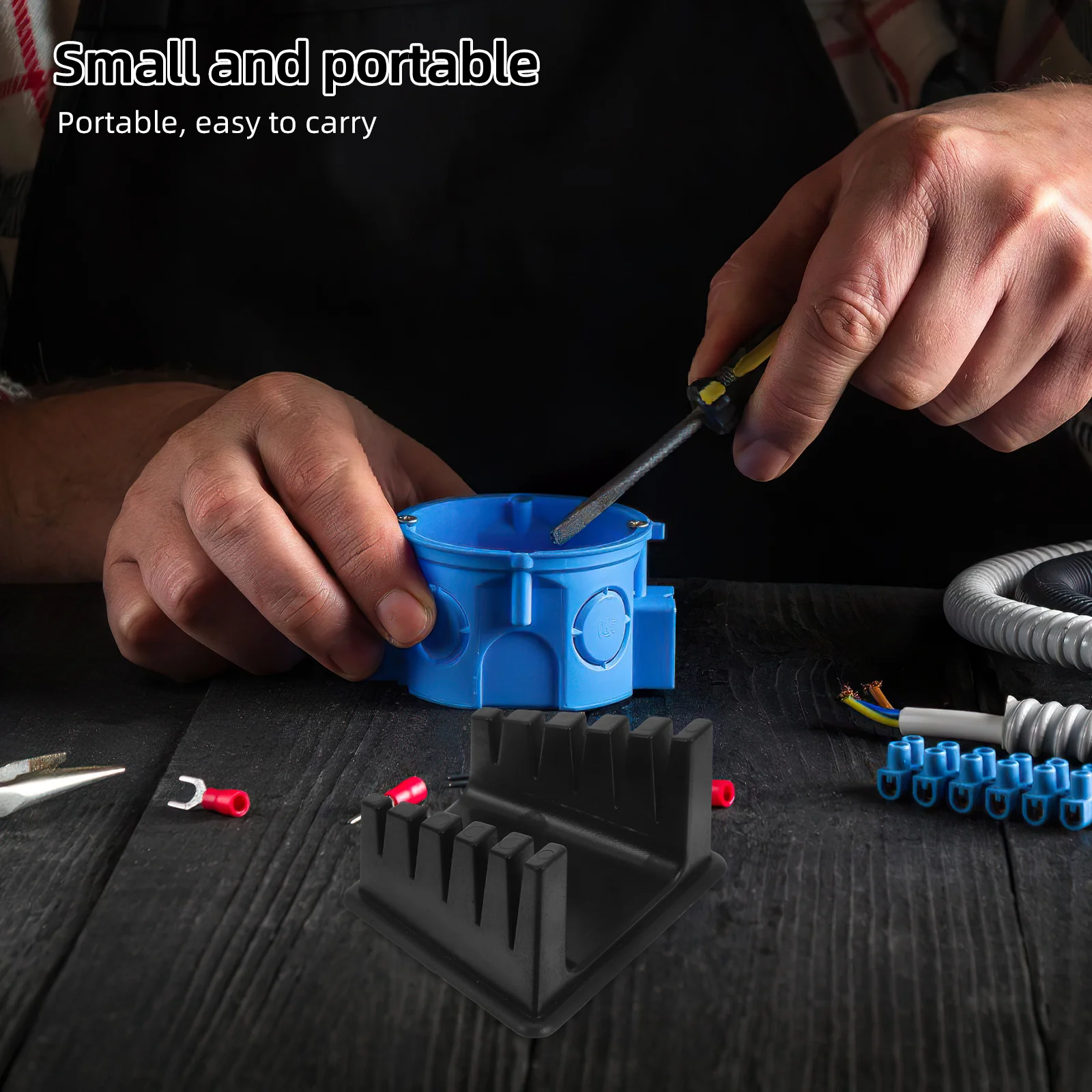 Adjustable Soldering Station Holder Multi Slot Design ABS Material for Soldering Wire Clamp Welding Station Accessory Workbench