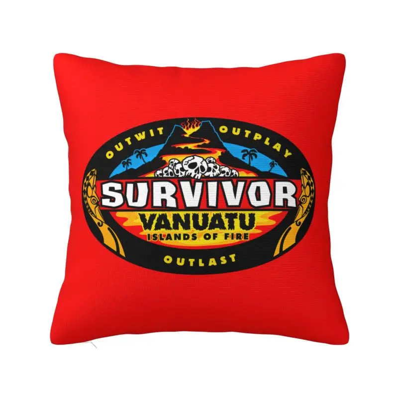 Adventure Game TV Show Survivor Cushion Cover 40x40cm Polyester Throw Pillow Case Sofa Square Pillowcase Bedroom Decoration