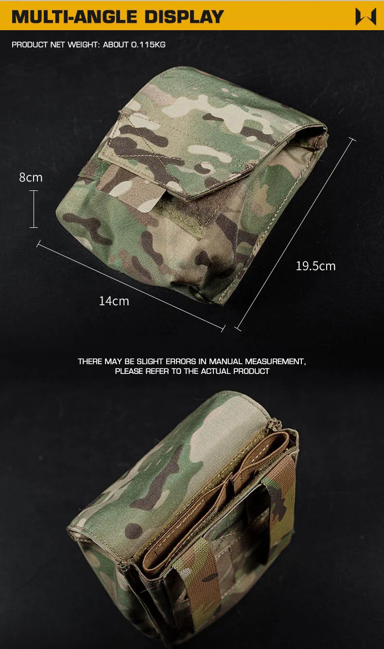Tactical JSTA Multifunctional Magazine Pouch 7.62 5.56 9mm MAG Stacked Pocket SS Style General Purpose Magazine Pouch 500D Nylon