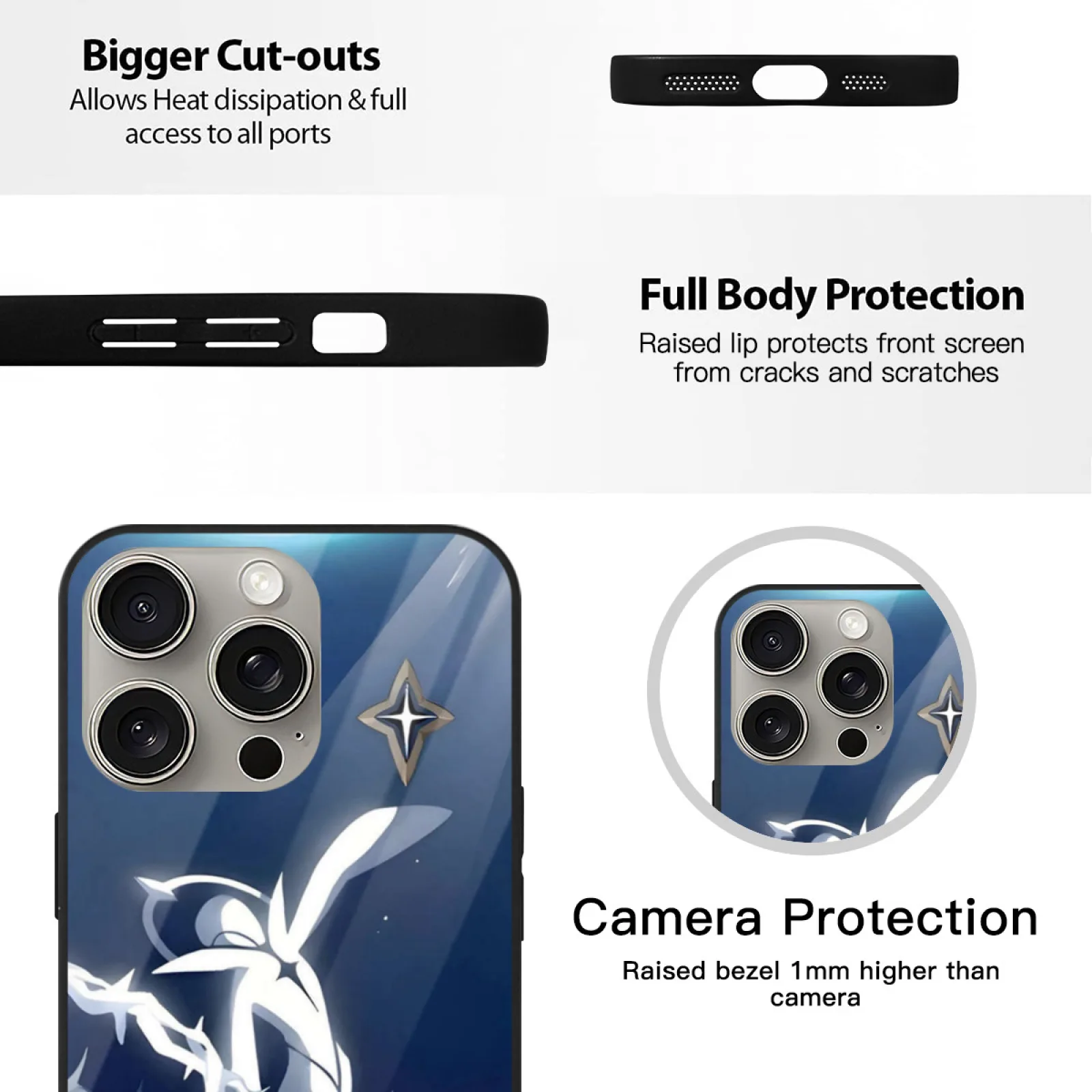 Honkai Star Rail Sunday Glass Case For Iphone 16 15 14 Pro Max 13 12 11 Pro X 7 8 Soft Cover Sunday Honkai Star Rail Hoyoverse