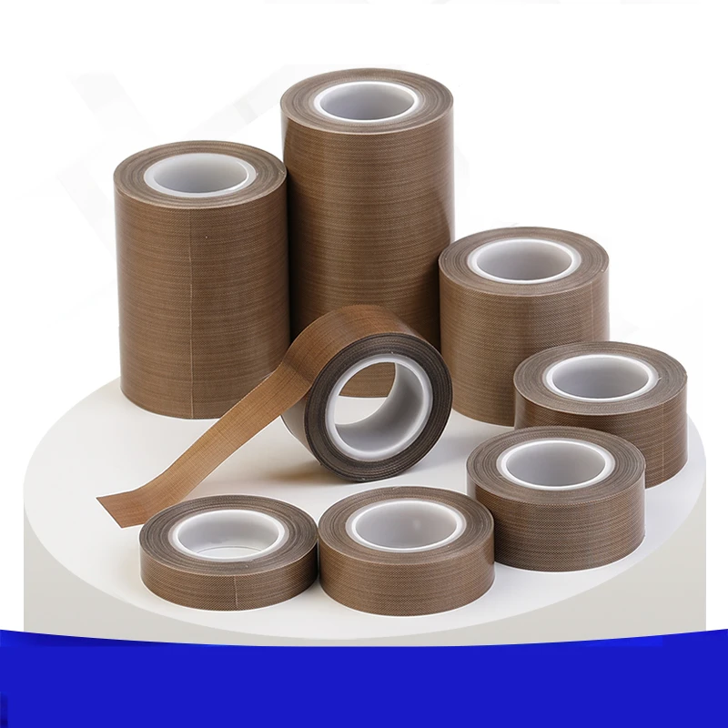 PTFE Tape Adhesive Cloth Insulated High Temperature Resistant Sealing PTFE Tapes Width 10~50mm Thickness 0.13mm 0.18mm