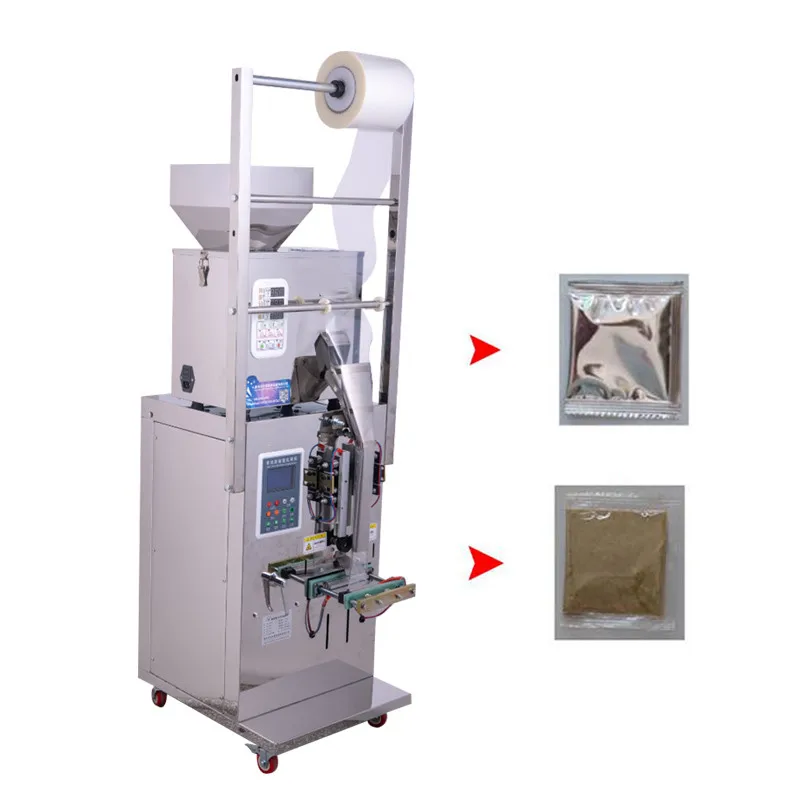 Small Granule Powder Filling Packing Machine Hardware Screw Quantitative Filling Machine Automatic Weight Sealing Packaging Mach