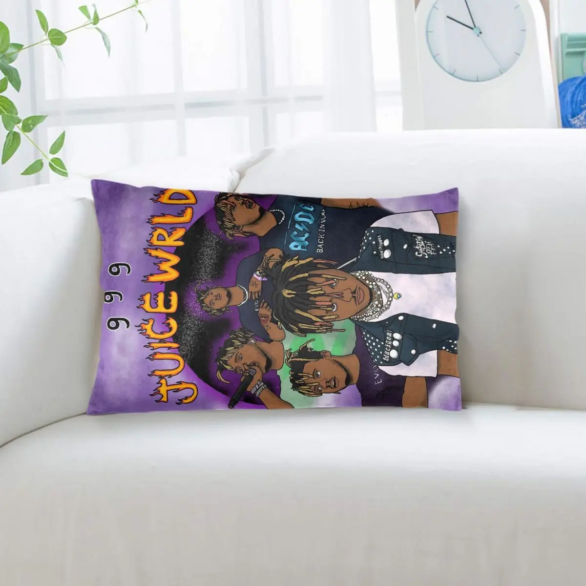 Juice Music Wrld The Party Never Ends Rectangle Pillowcase Cushion Cover Decor Bedroom Bed Home Comfort Throw Pillow
