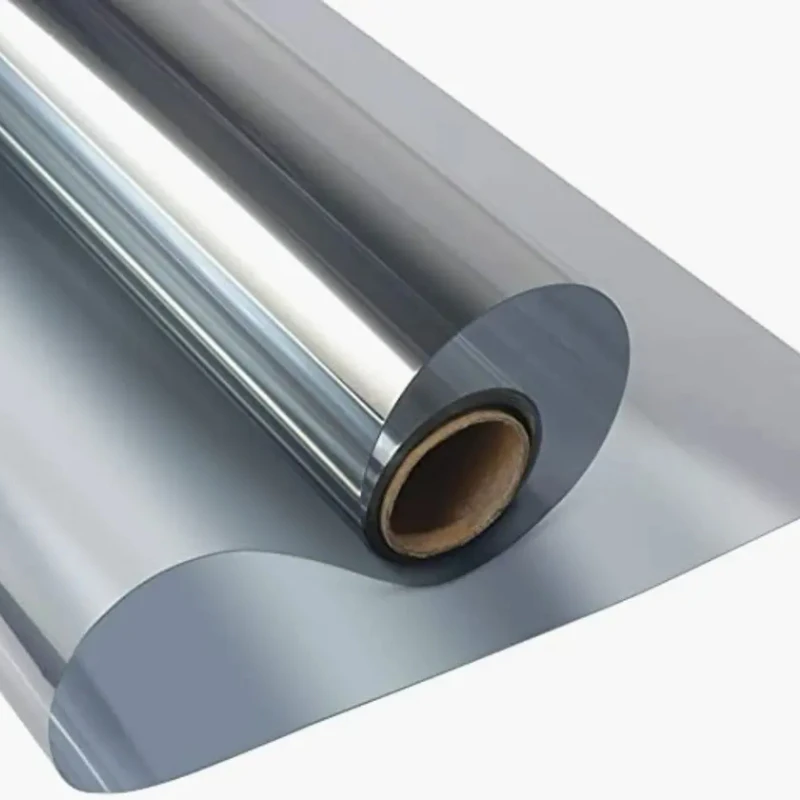 Mirror Window Film One Way PET Sun Blocking Reflective Self Adhesive Solar Film Heat Control Privacy UV Protection