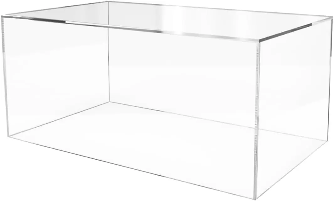 

20" x 12" x 9" Clear Acrylic Display Box with One Open Side No Lid Versatile Rectangular One Piece Retail Product Riser