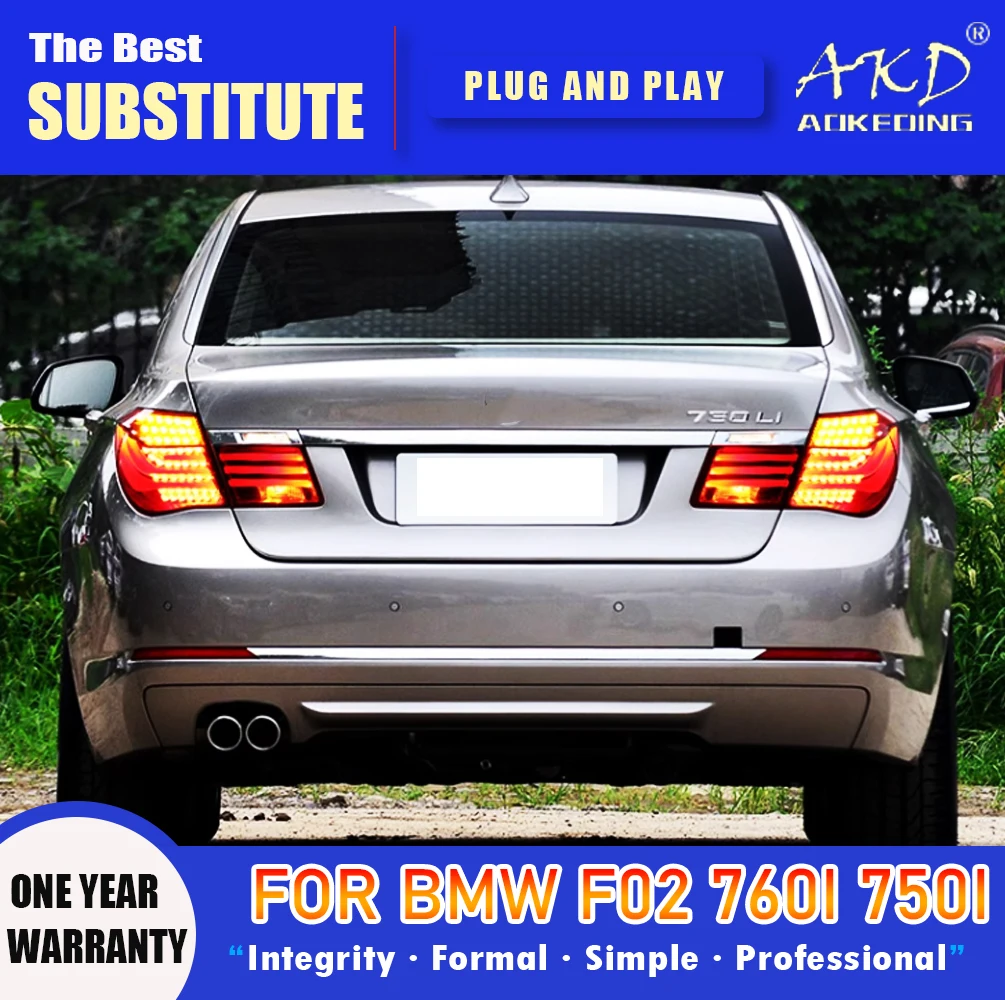 AKD الذيل مصباح لسيارات BMW F02 مصباح ليد خلفي 2008-2014 730I 740I 760I الضباب الفرامل بدوره إشارة اكسسوارات السيارات #4