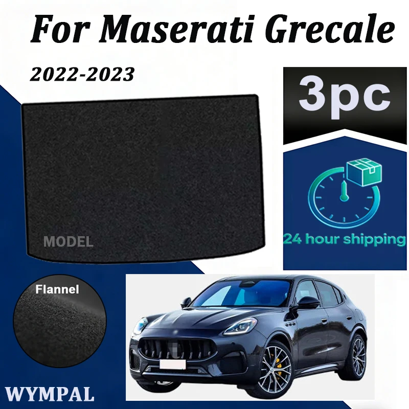 

Nylon Car Rear Trunk Mat For Maserati Grecale 2022-2023 Boot Cargo Carpet Pad Accessories black Trunk