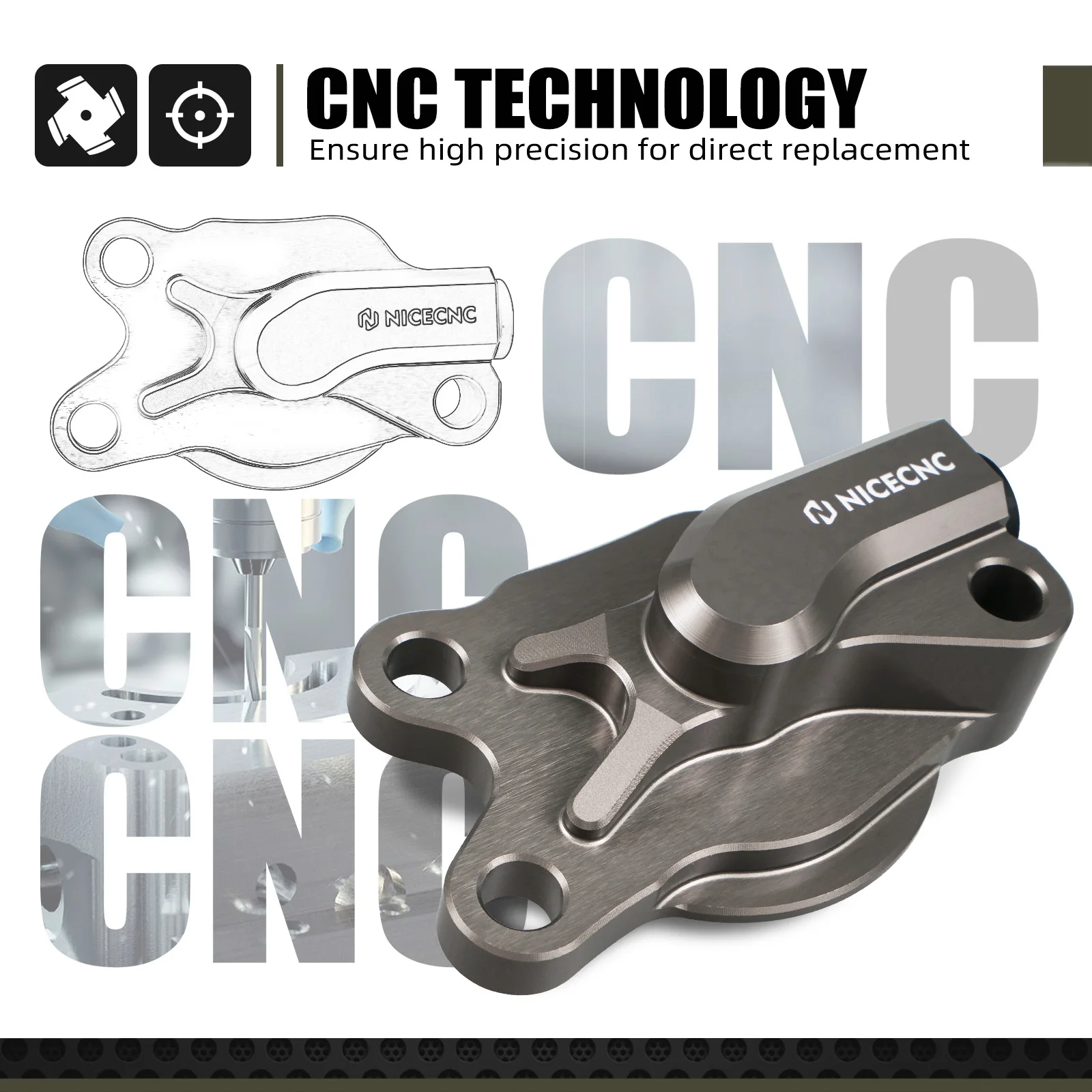 NICECNC Clutch Slave Cylinder For Husqvarna TE 300 TE250 2017-2024 TE 300i 2018-2022 FE350 FE450 FE501 TX300 TX300i TC125 TC250