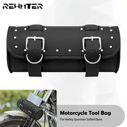 Universale Del Motociclo Borse Laterali In Pelle Lato Bagagli deposito Borse Anteriore Strumento di Custodia Per Harley Touring Sportster Dyna Softail road king street glide xl 883 1200