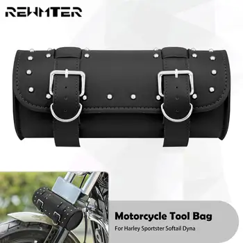 유니버설 오토바이 saddlebags 가죽 사이드 스토리지 수하물 가방 프론트 도구 파우치 할리 투어링 sportster dyna softail 도로 킹 스트리트 글라이드 XL 883 1200 