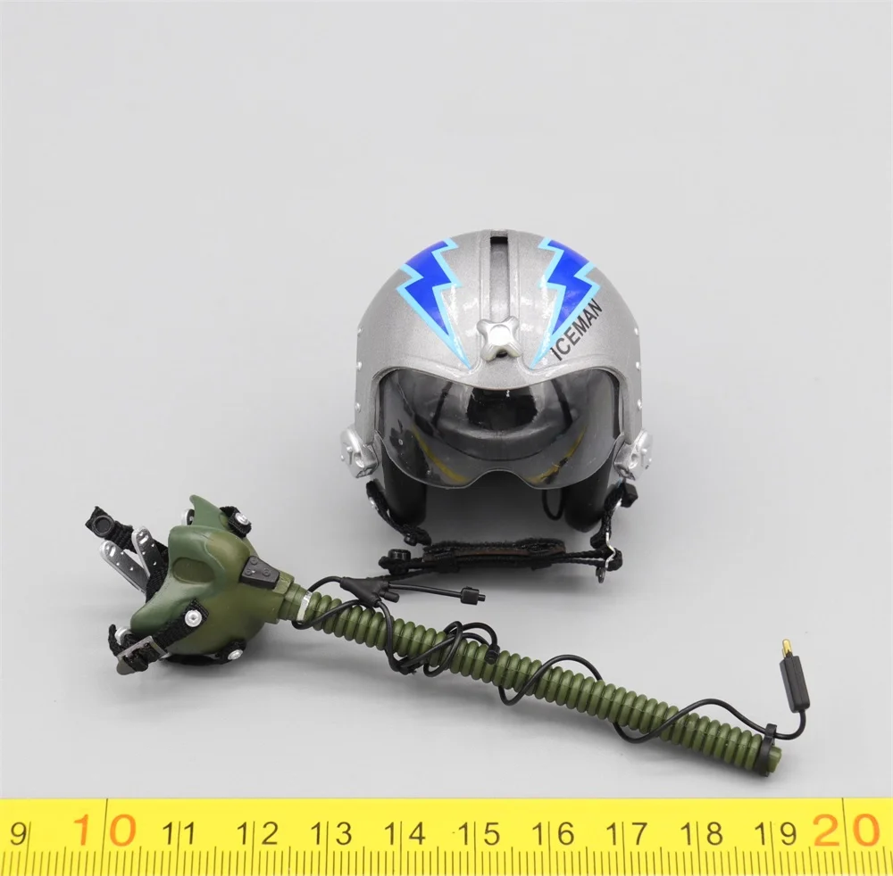 DID MA80182 US. Kask operacyjny żołnierza Piolet Czerwony srebrny kolor Zakładka dla psa Materiał PVC dla 12-calowej sceny lalki Element 1/6
