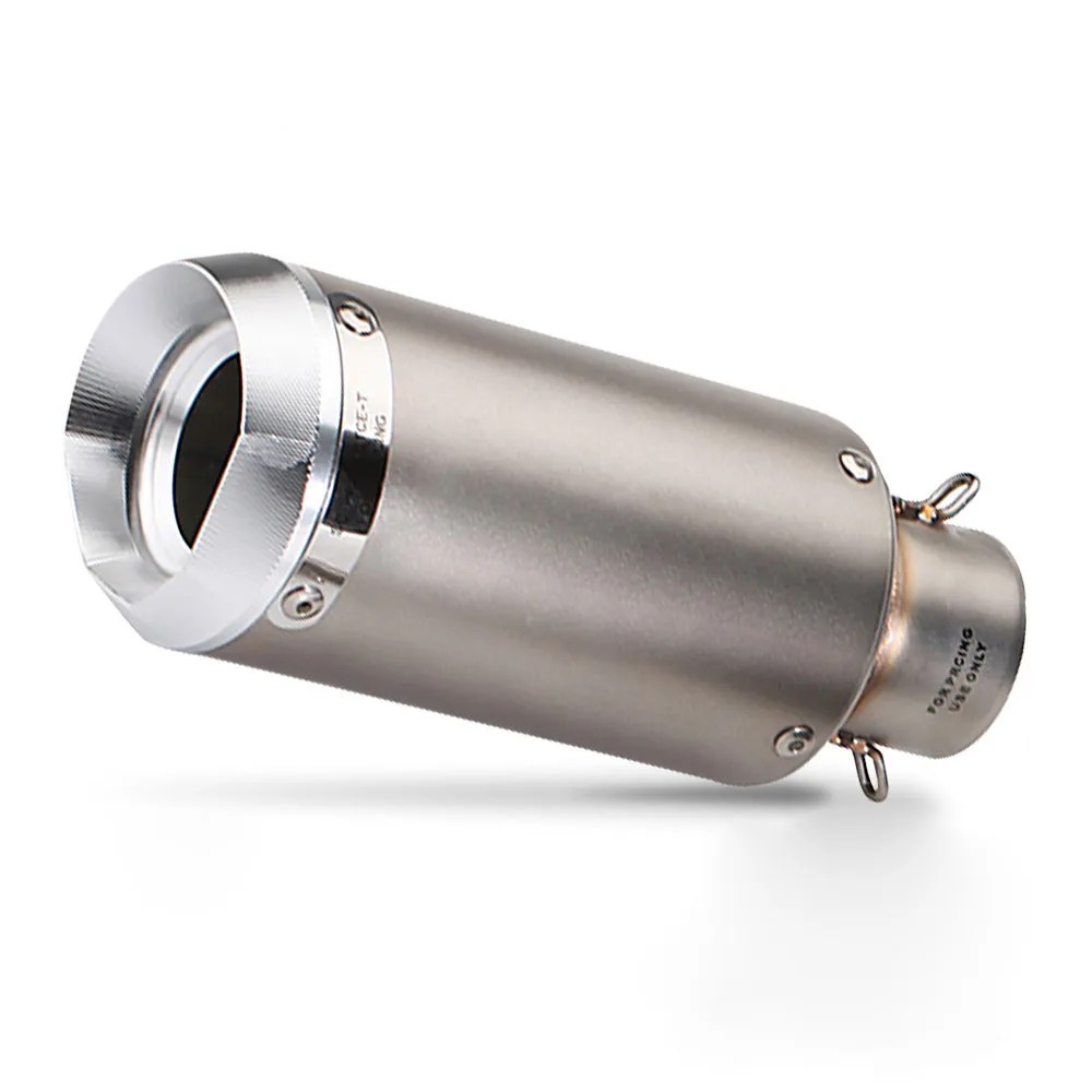 

STLF Motorcycle Exhaust 51mm/60mm Stainless Steel Racing Scooter Exhaust Muffler for XMAX FZ6 Z900 Ninja400 Ninja250 Mt15