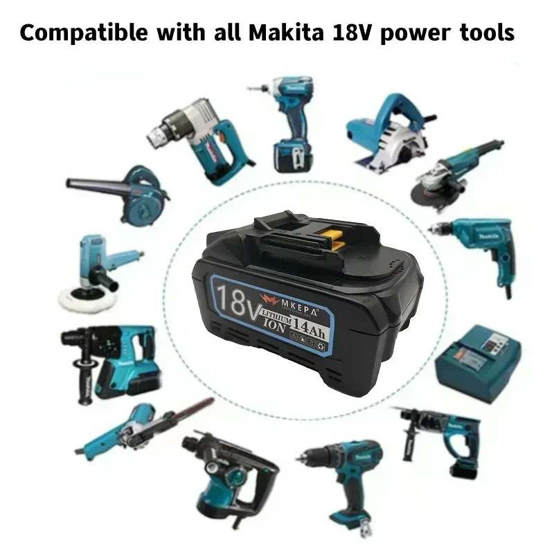 for Makita 18V 5S2P 14.0Ah 21700 18V BL1830 lithium-ion rechargeable power tools, hand drills, 21V BL1860 BL1850 BL1860B BL1840