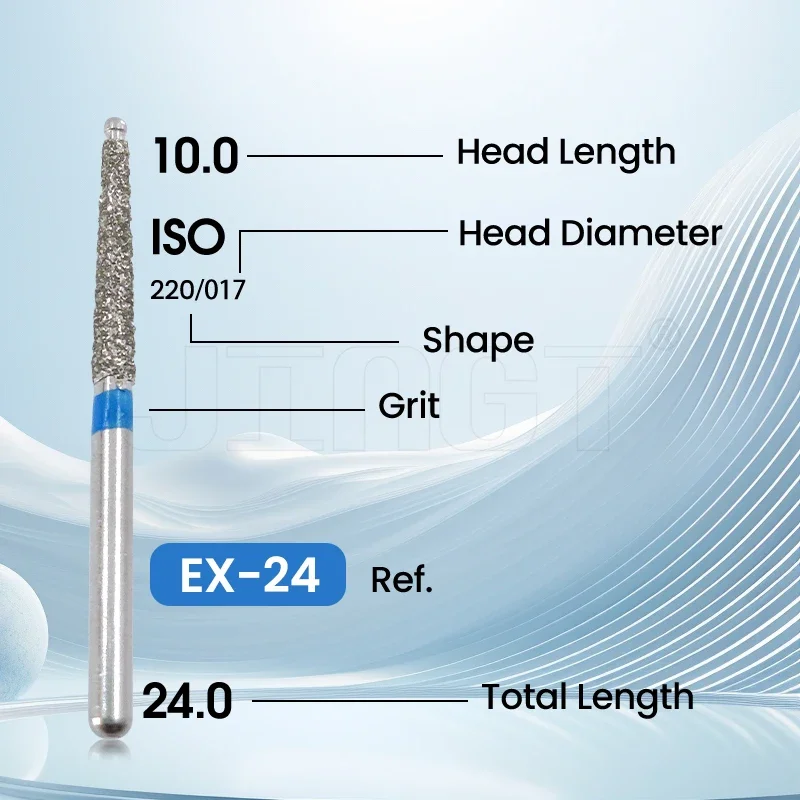 High Cutting Force Diamond Burs Medium Grit - 10Pc/Box Cost-Effective Polishing Tools For High Speed Handpiece-image