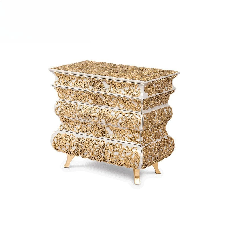 European retro exquisite small bedside table apartment villa master bedroom bedside table independent storage locker