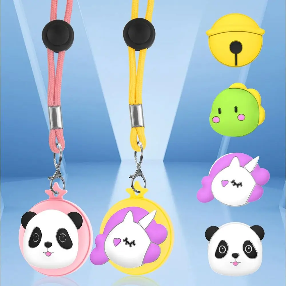 Силиконовое Сменное детское ожерелье с 4 шт. в упаковке, мультяшный колпачок, защитная крышка, аксессуары для трекера с регулируемой длиной для AirTag