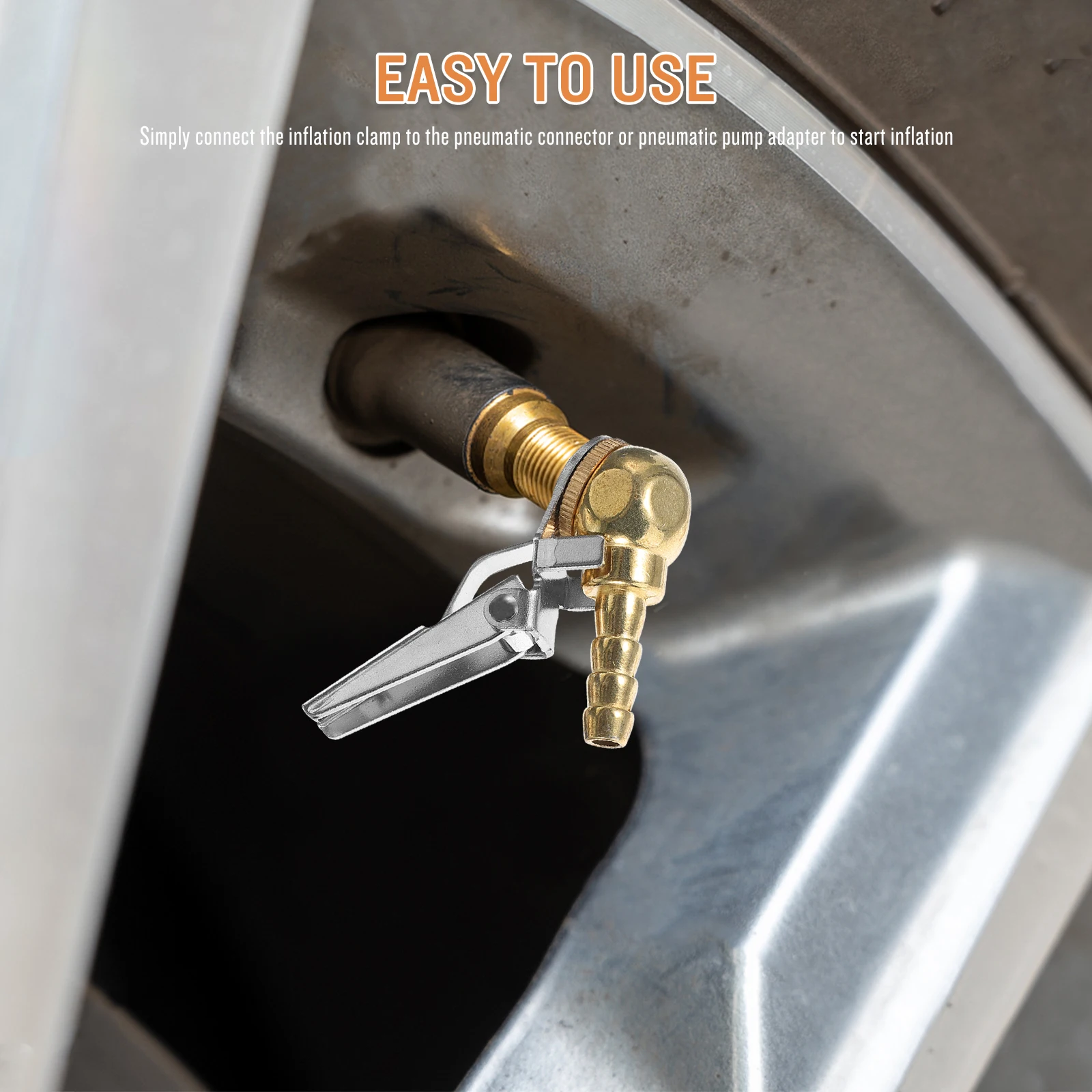 

Inflatable Chuck Tire Air Quick Connect Locking Copper Golden Car Repair Tools Tire Inflator Air Compressor Accessories