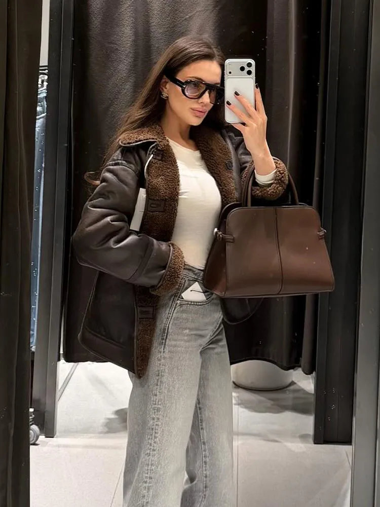 

HH 2025 Elegant Women's Long Sleeve Lapel Buttons Pocket Design Street Style Jacket Woman Warm Casual Slim Winter Jackets