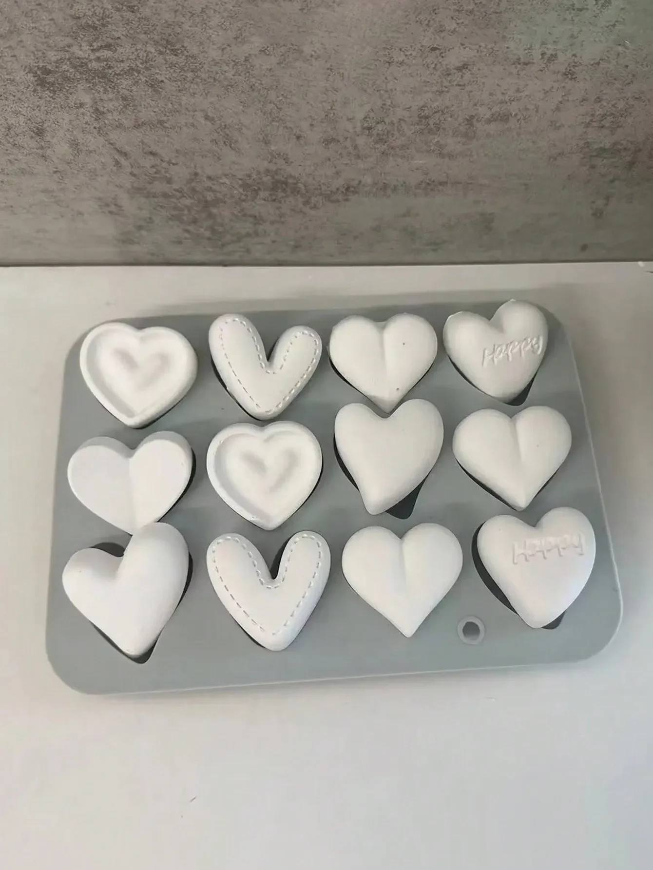 Candle Mold Valentine\'s Day Love Silicone Heart Mold Candle Soap Making 12 Heart Shapes Cake Mould Plaster Decoration Molds