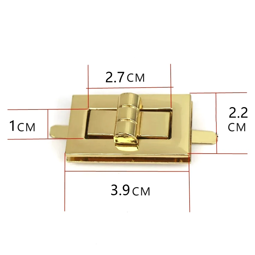1pc Metal Square Buckle Turn Lock Twist Lock Clasp Leather Craft Women Bag Handbag Shoulder Bag Purse DIY Hardware Accessories