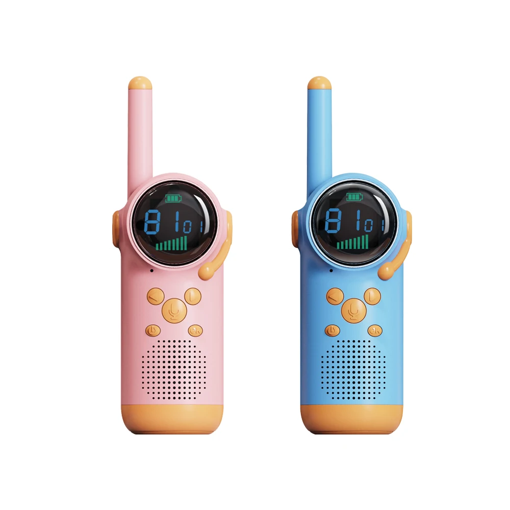 Walkie Talkie D23 para niños, juguete recargable con cargador, regalo para niños