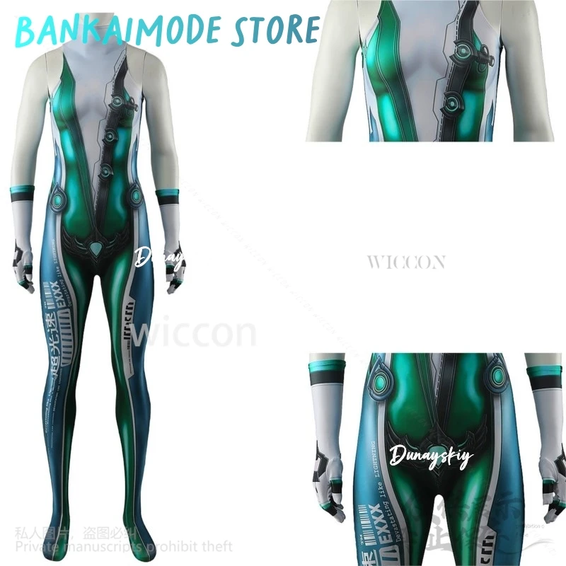 لعبة Nikke التأثيرية بليد كولاب إيف أنيمي زي ثلاثية الأبعاد مطبوعة أخضر مثير بذلة الشرير Zentai ارتداءها Y2K Jirai Kei Girls Cos