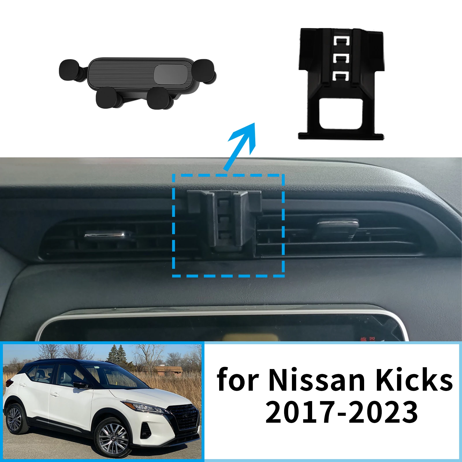 

for Nissan Kicks P15 2017 2018 2019 2020 2021 2022 2023 Car Mobile Phone Holder GPS Bracket Navigation Stand Auto Accessories