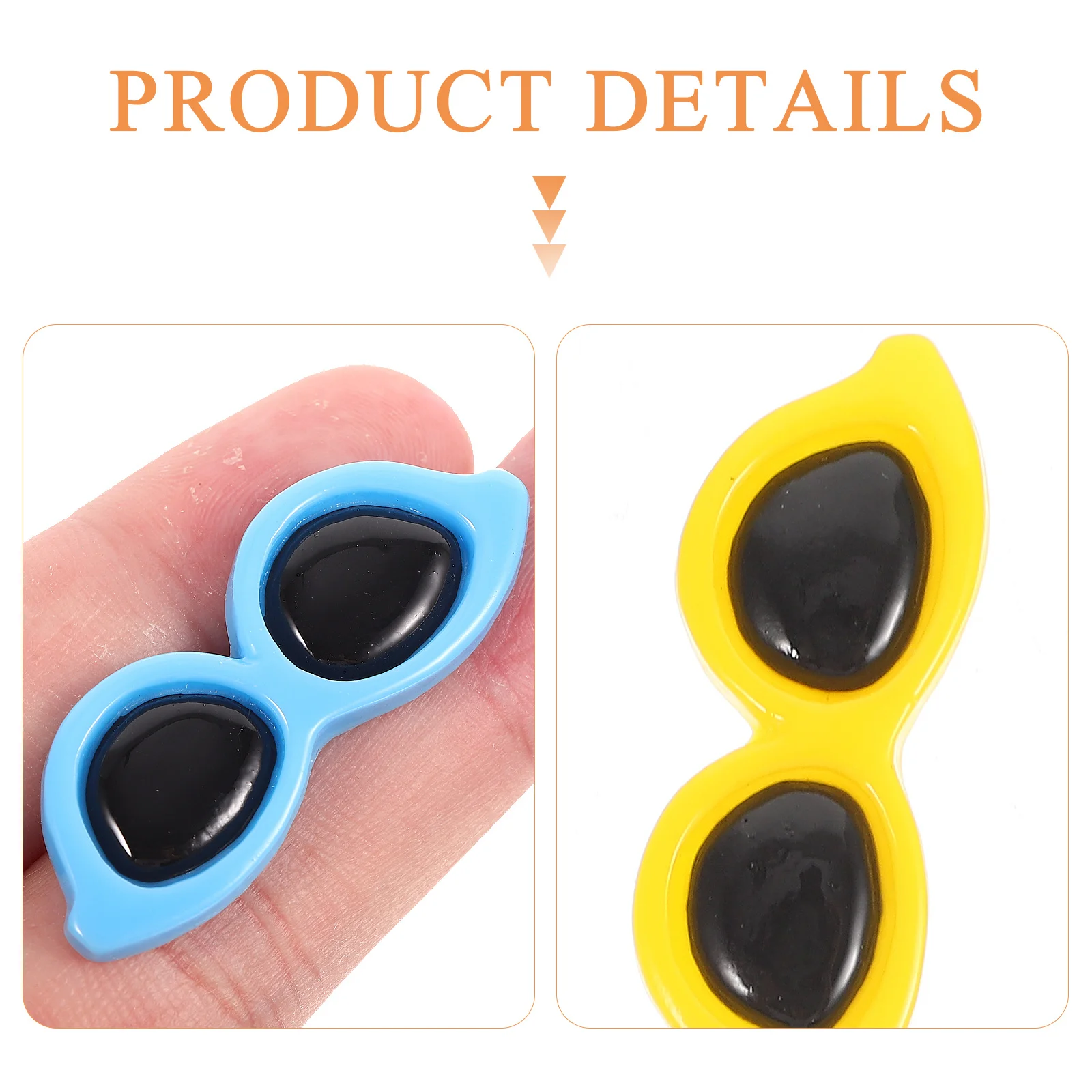 50 قطعة شكل نظارات الراتنج سحر DIY بها بنفسك جراب هاتف ديكور دبوس الشعر لوازم الحرفية الزينة مصغرة الملحقات الأنيقة