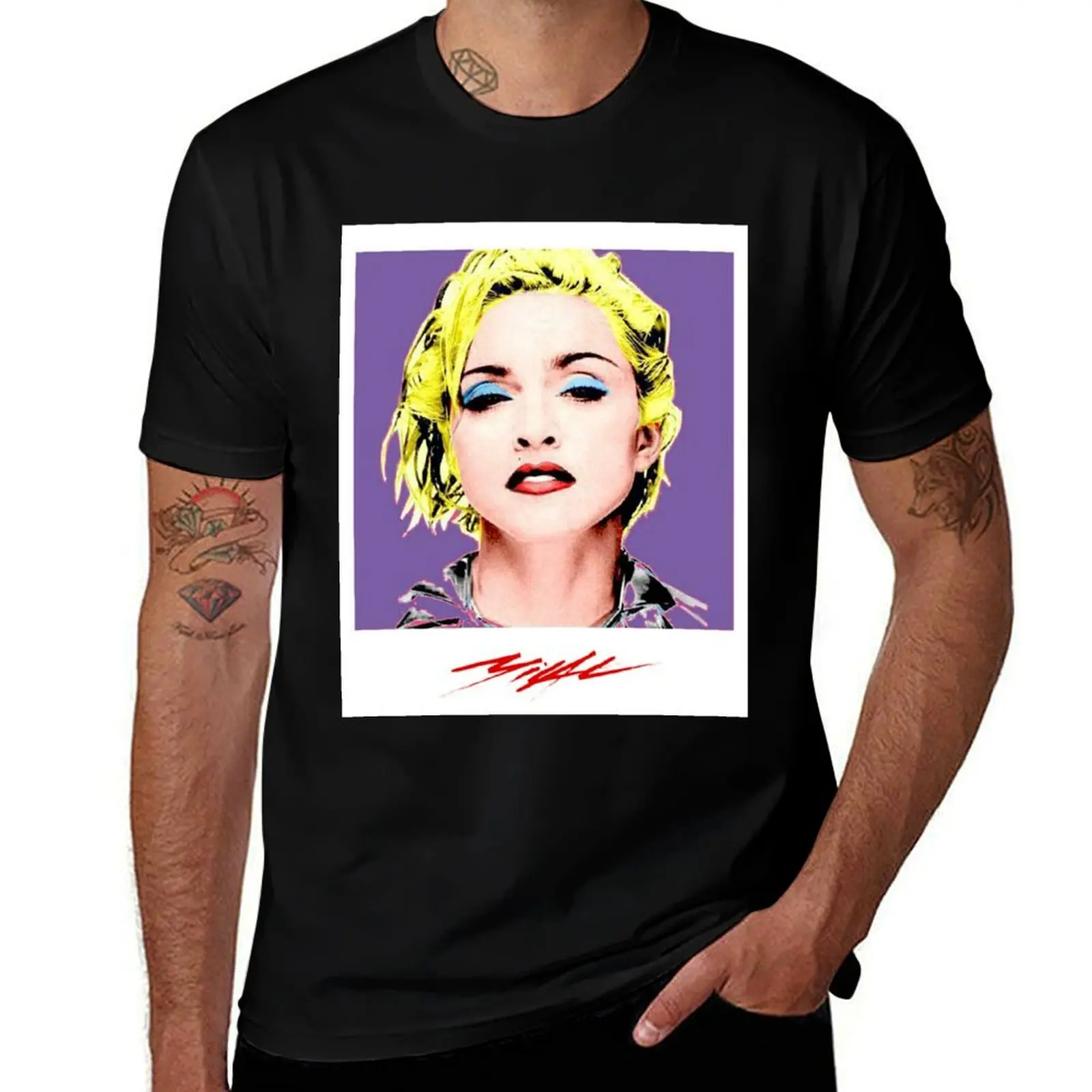 

vintage - funny t PURPLE shirts shirts T-Shirt Madonna art man t graphic for man POP fan