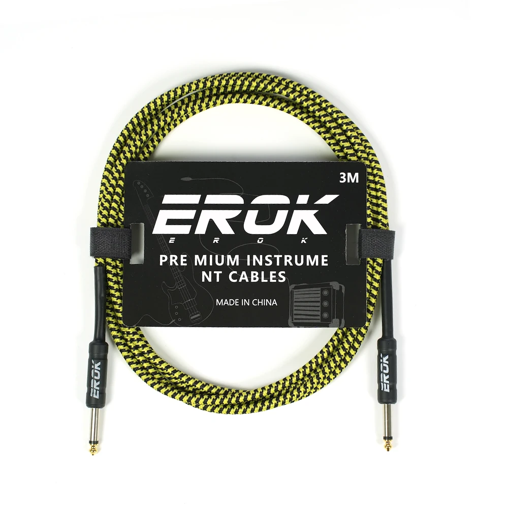 EROK Electric Guitar Cable Effects 3 Meters Wire Amp Audio Cable Guitar & Bass Music Universal Cable Instrument Accessories