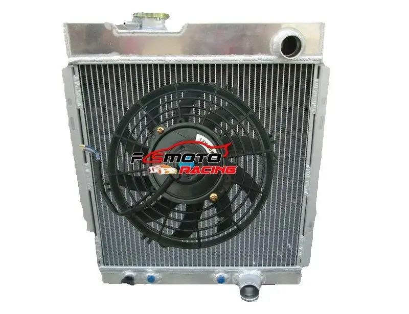 Aluminum Radiator + Fan For FORD Mustang V8 289 302 Windsor 1964-1966 1965 64 65 66 AT