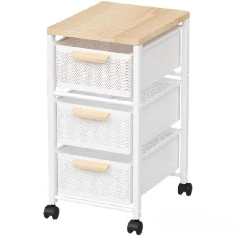 

Drawer-type Trolley Movable Floor-to-ceiling Multi-storey Bedroom Kitchen Shelf Fruit And Vegetable Snack Storage Shelf