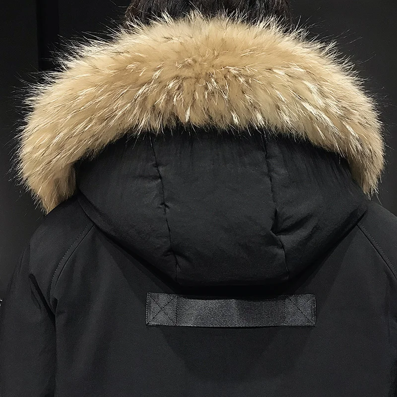 Herren warme Jacke Winter Parka Pelz kragen Wind jacke Daunen mantel dicken schwarzen Mantel männlich lässig Herbst warm Windpoof Jacken Herren