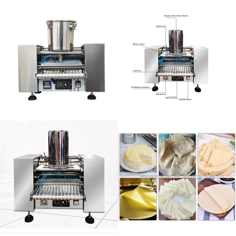 Commercial Automatic Mini Mille Crepe Cake Machine for Thousand Layer Cake Pancake Skin Board Crepe Maker
