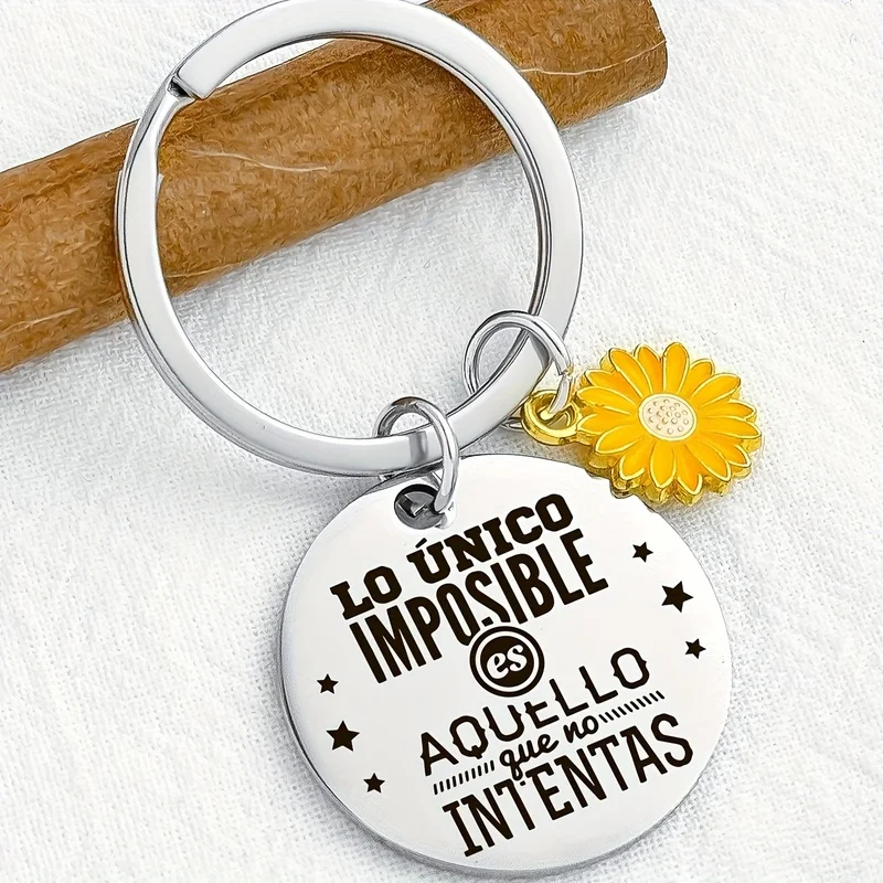 Spanish Quote Keychain – Stainless Steel 