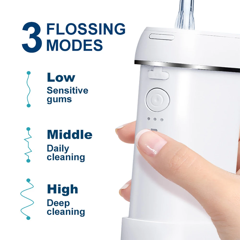 Portable Water Flosser Dental Irrigator Travel Pick Toothpicks 4pcs Jet Dentistry Floss Mouth Washing Machine Water Thread Teeth