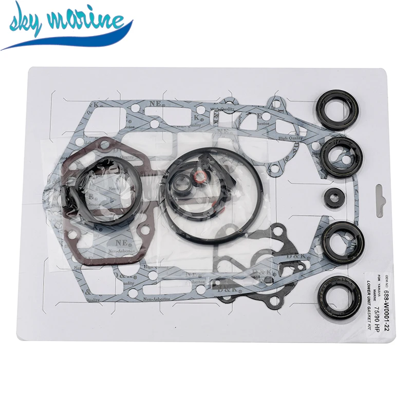 688-W0001-22 Lower Unit Gasket For Yamaha Outboard Engine 1999-2010 75-90HP 4 stroke (R157) 688-w0001-20 688-W0001-22-00