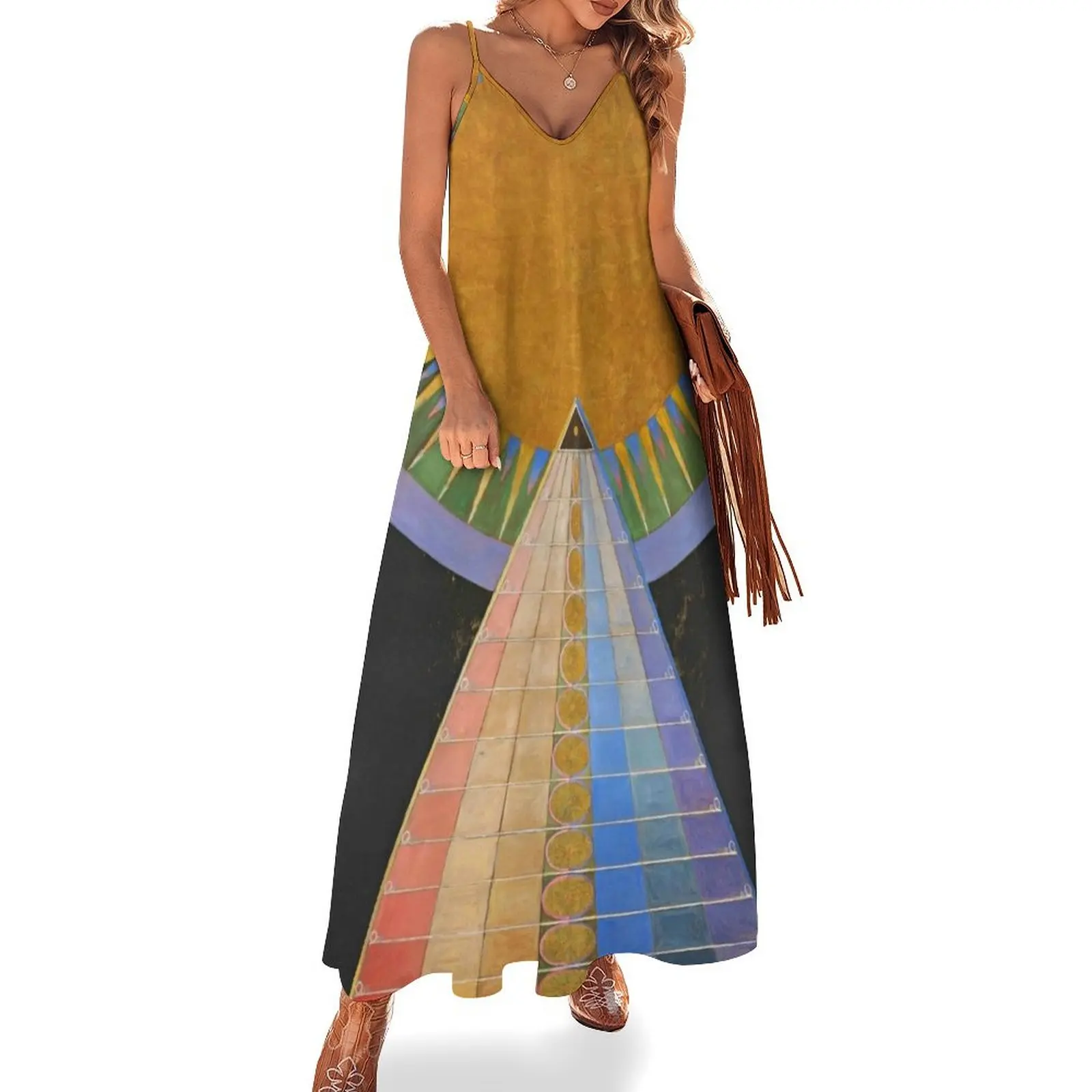 

Hilma af klint - Altarpiece Sleeveless Long Dress Woman clothes Womens dresses Dresses women's fashion dresses Dress