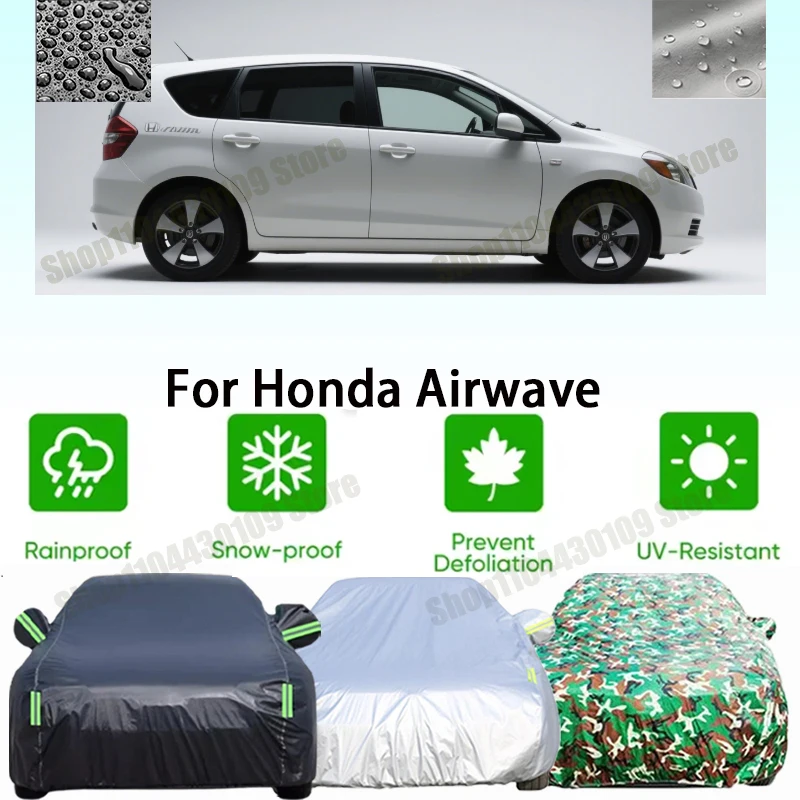

For Honda Airwave Car Cover Outdoor Indoor Anti UV Sun Rain Snow Ice Resistant MPV Cover Dust Proof Waterproof All Weather