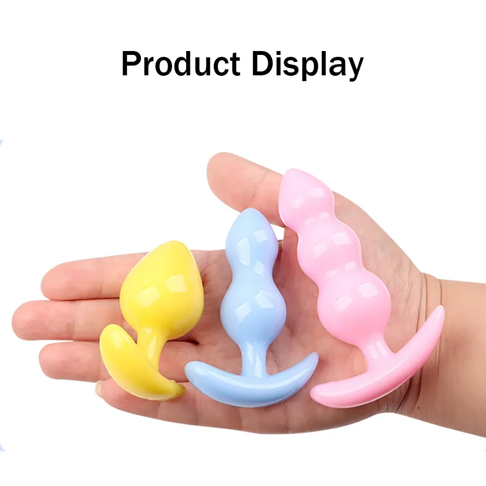 3 قطع من المكونات الشرجية TPE للمبتدئين إلى المقابس الشرجية المدببة الناعمة المتقدمة، اختراق الشرج، مقاوم للماء، آمن للجسم، سهل التنظيف