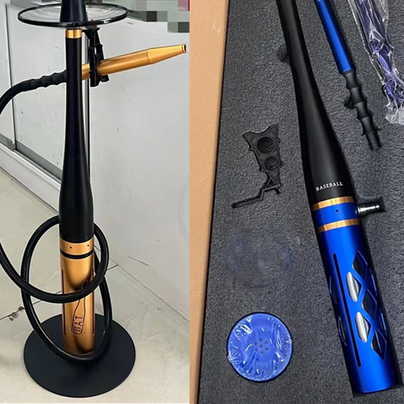 

New Baseball Full Set Aluminum Alloy Hookah Smoking Pipe Large Size for Chicha Shisha Accessories for Paty/Club/Festival/Bar