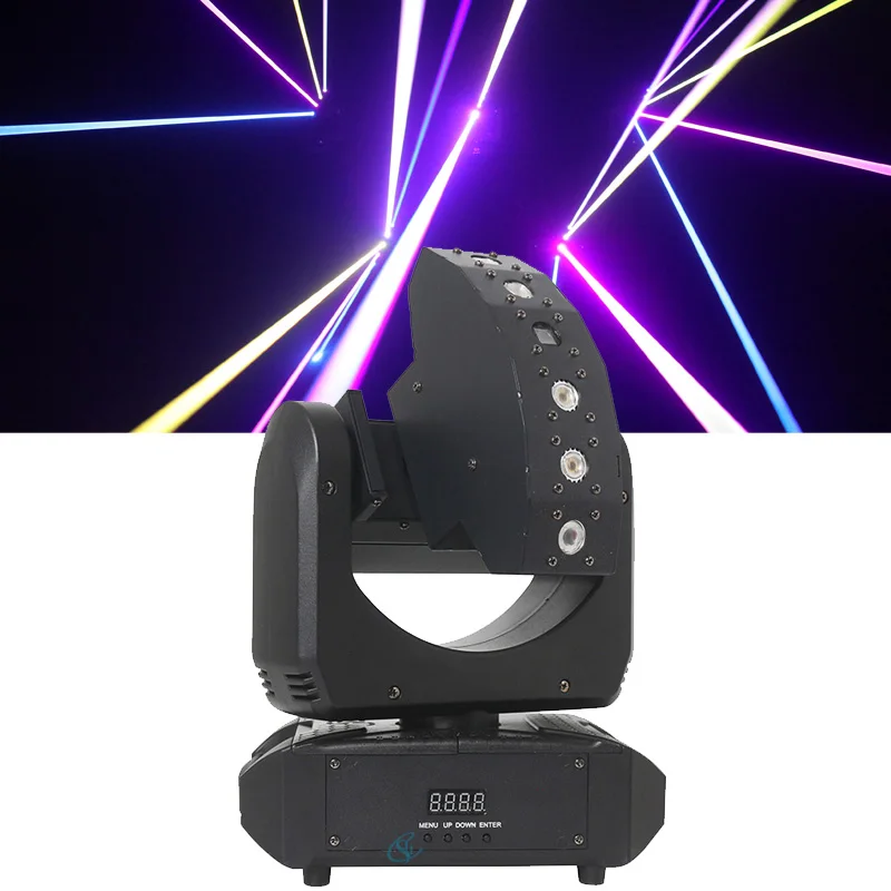 Mini Moving Head Stage Effect Light Mini Fan Shaped LIGHTS DMX Sound Control  Red Green Blue Laser For Disco DJ Party Bars