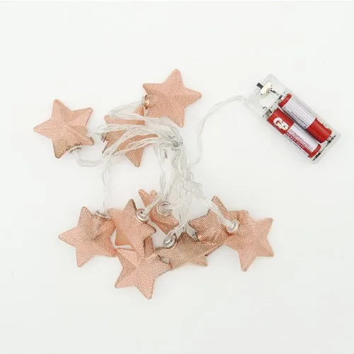 Dmrled Star Battery-Powered Tree Rope Ornament 10 LED Light 2m Day Light