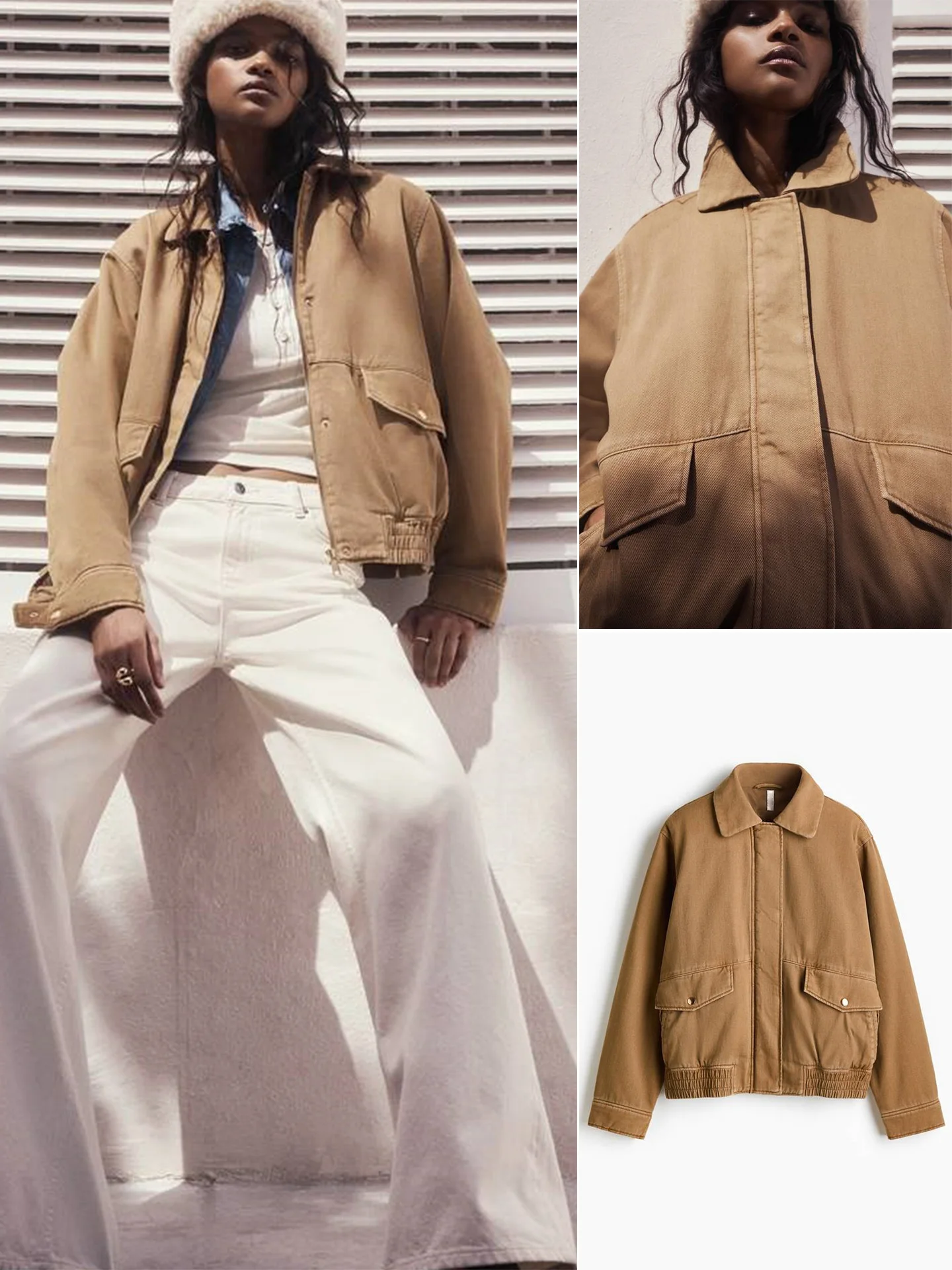 Autumn New Women's Pilot Short Jacket Long Sleeve Turn-down Collar Hemmed Bottom Polyester Fiber Zipper Casual Loose Style