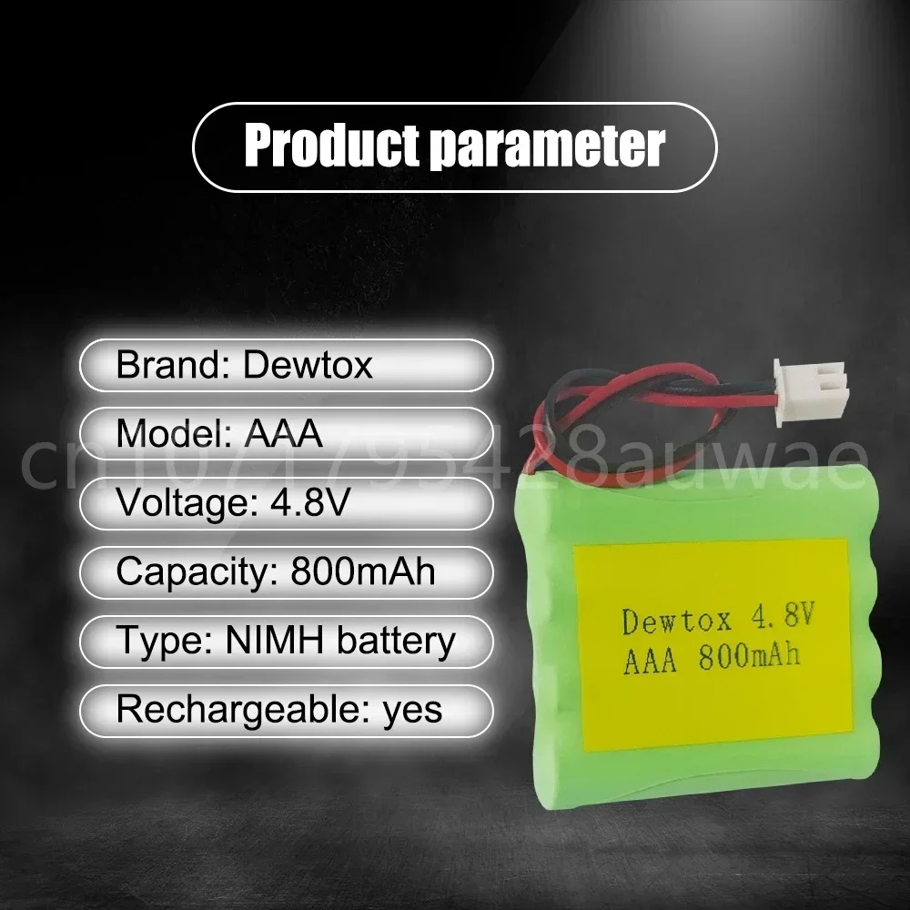 4.8V AAA 800mah Ni-Mh Rechargeable Nickel-metal Hydride Battery Pack for Toy Emergency Lights