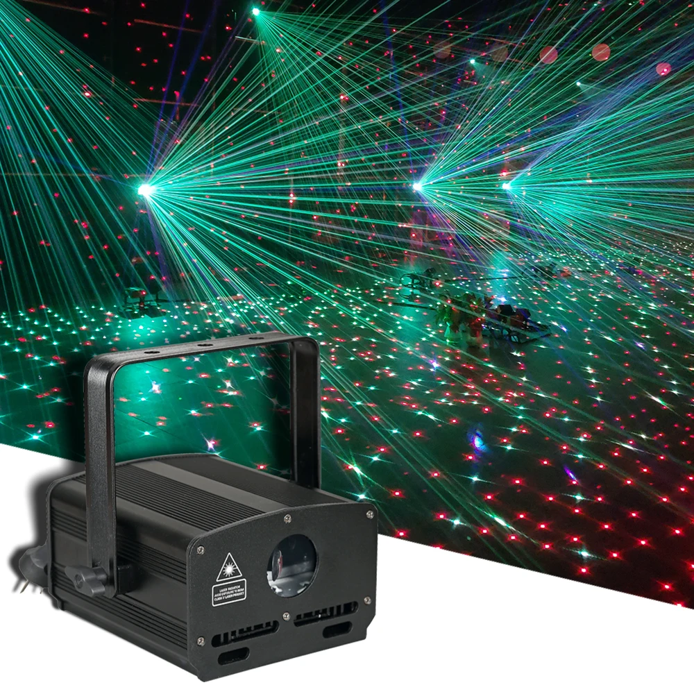 2W RGB Starry Sky Fireflies Laser Light DMX512 Full Color Diode Starry Sky Partterns Laser Projector For DJ Disco Party Xmas