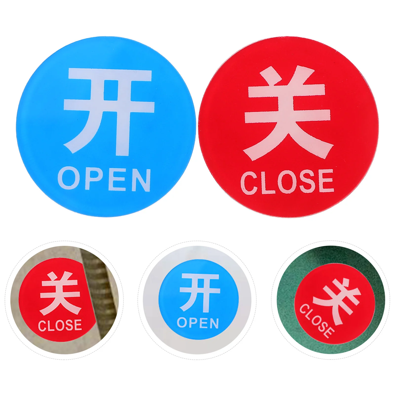 Faucet Sign Water Caution Signs Faucets Sinks Hot Cold and Temperature Acrylic Stickers